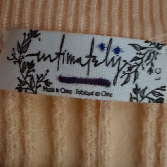 Free People Peach Long Sleeve Bodysuit with embroidery on sleeves - Picture 10 of 16